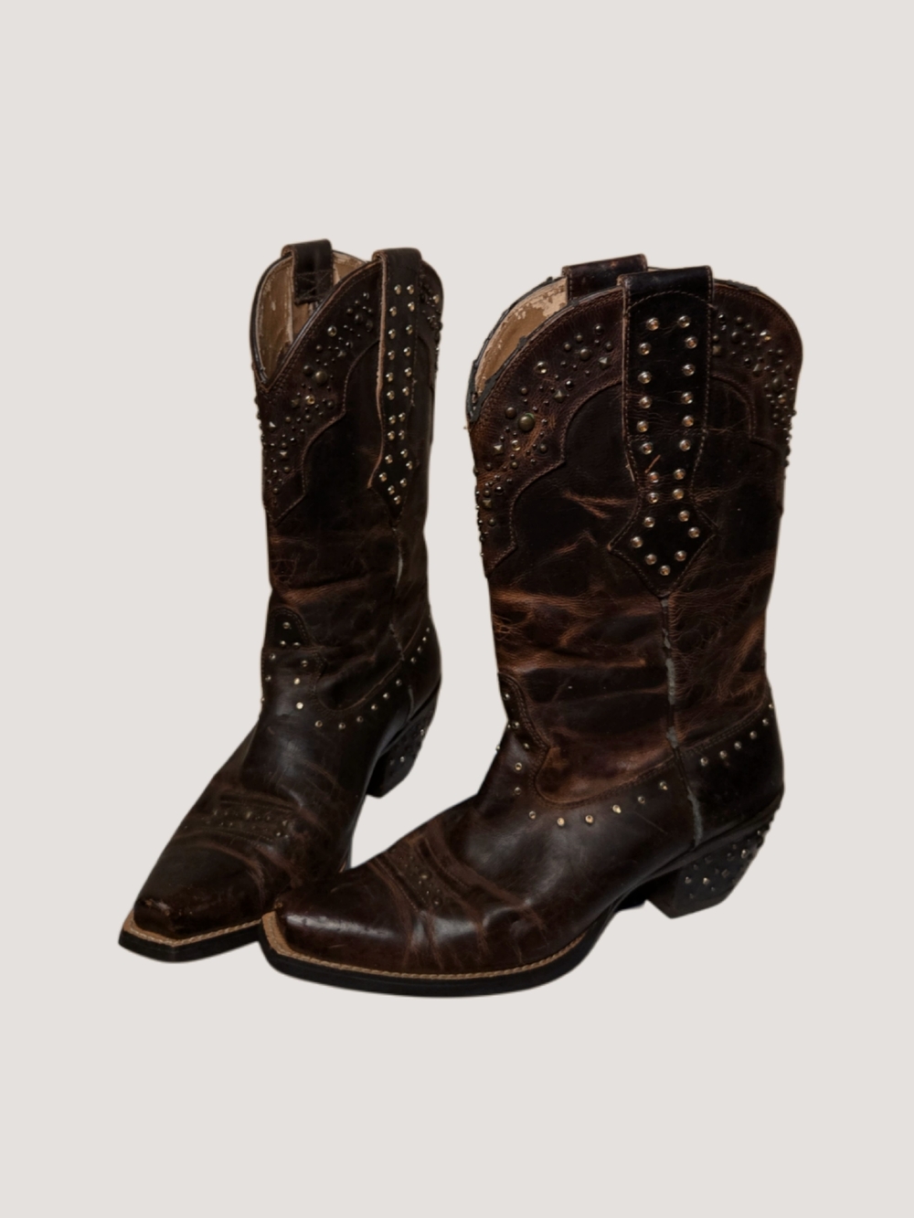 Ariat Sassy Studded Brown Leather Cowboy Boots!